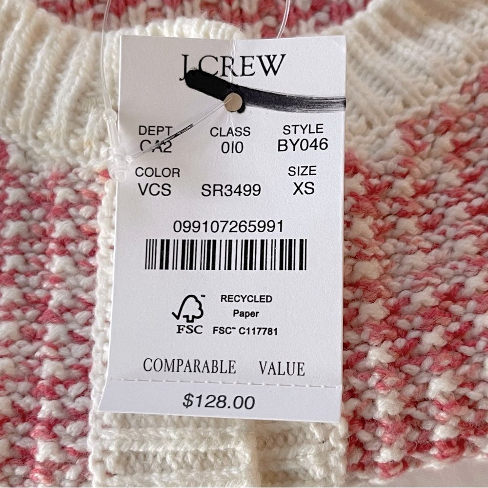 J Crew Fac NWT Popcorn Stitch Lady Jacket Cardigan Sweater Size XS in Pink - Picture 9 of 11